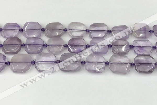 CNG8800 15.5 inches 16mm - 20mm faceted freeform amethyst beads