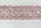 CNG8802 15.5 inches 16mm - 20mm faceted freeform rose quartz beads