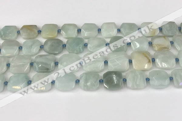 CNG8815 15.5 inches 16mm - 20mm faceted freeform amazonite beads