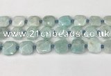 CNG8816 15.5 inches 16mm - 20mm faceted freeform amazonite beads