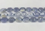 CNG8818 15.5 inches 16mm - 20mm faceted freeform blue chalcedony beads