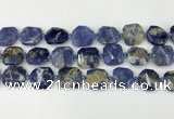 CNG8819 15.5 inches 16mm - 20mm faceted freeform sodalite beads