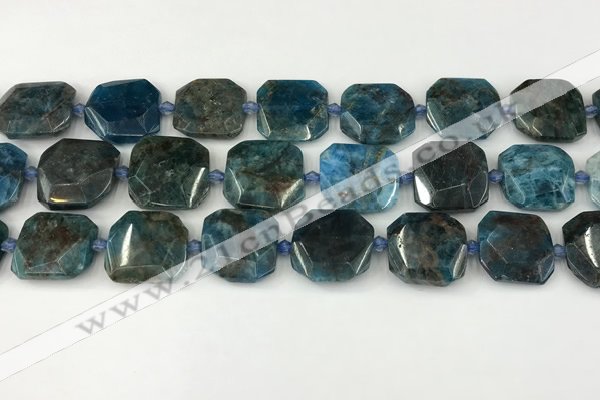 CNG8821 15.5 inches 16mm - 20mm faceted freeform apatite beads