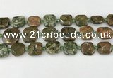 CNG8822 15.5 inches 16mm - 20mm faceted freeform rhyolite beads