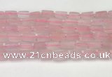 CNG8846 15.5 inches 8*12mm - 10*16mm nuggets matte rose quartz beads