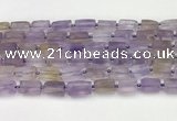 CNG8847 15.5 inches 8*12mm - 10*16mm nuggets matte ametrine beads