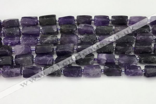 CNG8848 15.5 inches 8*12mm - 10*16mm nuggets matte amethyst beads