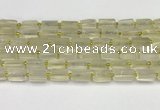 CNG8851 15.5 inches 8*12mm - 10*16mm nuggets matte lemon quartz beads