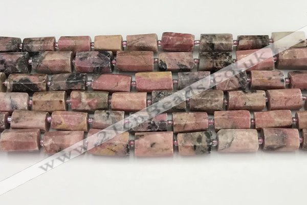 CNG8860 15.5 inches 8*12mm - 10*16mm nuggets matte rhodonite beads