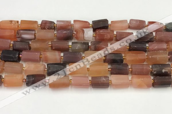 CNG8861 15.5 inches 8*12mm - 10*16mm nuggets matte carnelian beads