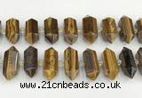 CNG8918 10*25mm - 15*30mm faceted nuggets yellow tiger eye beads