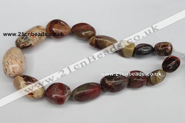 CNG90 15.5 inches 10*18mm - 20*35mm nuggets jasper gemstone beads