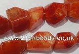 CNG900 15.5 inches 12*18mm – 18*24mm faceted nuggets red agate beads