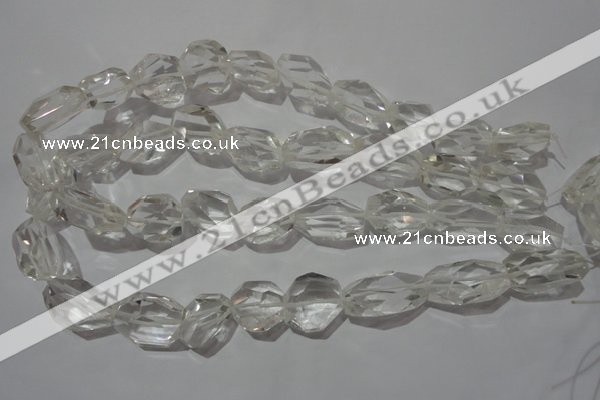 CNG901 15.5 inches 13*15mm – 14*22mm faceted nuggets white crystal beads