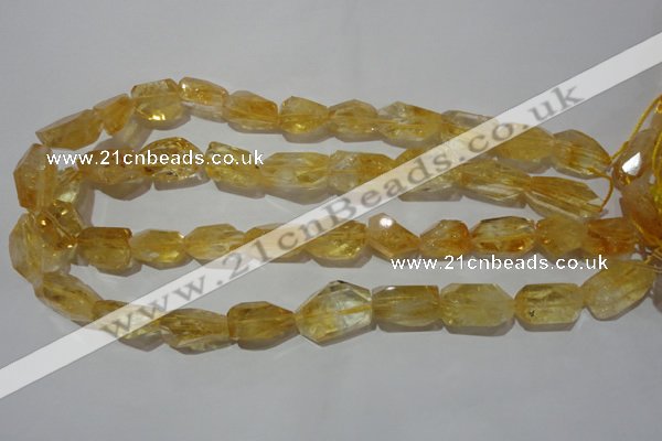 CNG902 15.5 inches 13*18mm – 15*25mm faceted nuggets citrine beads