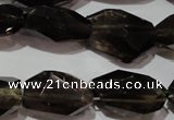 CNG904 15.5 inches 10*14mm – 14*25mm faceted nuggets smoky quartz beads