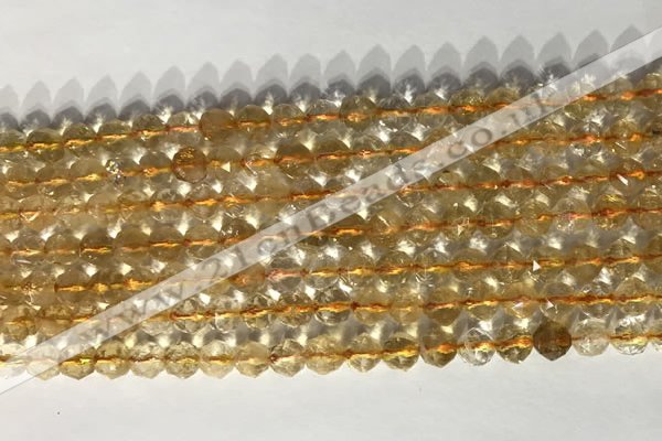 CNG9053 15.5 inches 6mm faceted nuggets citrine gemstone beads