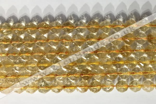 CNG9054 15.5 inches 8mm faceted nuggets citrine gemstone beads