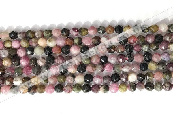 CNG9056 15.5 inches 6mm faceted nuggets tourmaline gemstone beads