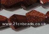 CNG906 15.5 inches 13*18mm – 15*22mm faceted nuggets goldstone beads