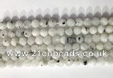 CNG9065 15.5 inches 8mm faceted nuggets white moonstone gemstone beads