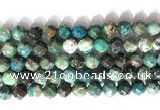 CNG9088 15.5 inches 10mm faceted nuggets chrysocolla gemstone beads