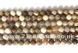 CNG9090 15.5 inches 8mm faceted nuggets coral jade gemstone beads