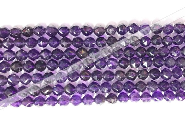 CNG9092 15.5 inches 6mm faceted nuggets amethyst gemstone beads