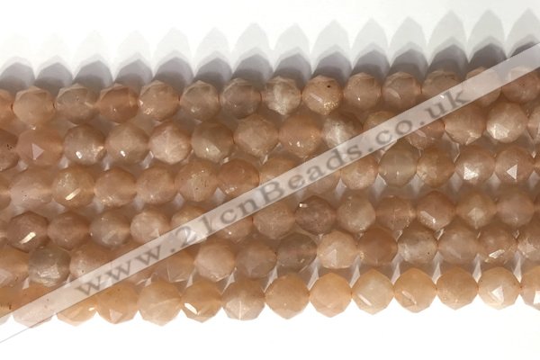 CNG9096 15.5 inches 8mm faceted nuggets moonstone gemstone beads