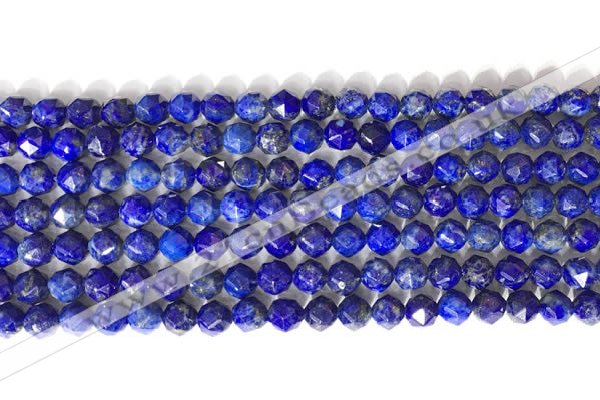 CNG9099 15.5 inches 6mm faceted nuggets lapis lazuli beads