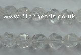 CNG910 15 inches 6mm faceted nuggets white crystal beads