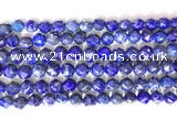 CNG9100 15.5 inches 8mm faceted nuggets lapis lazuli beads