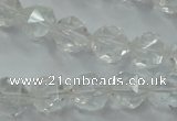 CNG911 15 inches 8mm faceted nuggets white crystal beads