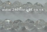 CNG913 15 inches 12mm faceted nuggets white crystal beads