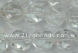 CNG914 15 inches 14mm faceted nuggets white crystal beads