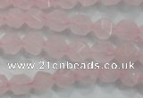 CNG919 15 inches 8mm faceted nuggets rose quartz beads