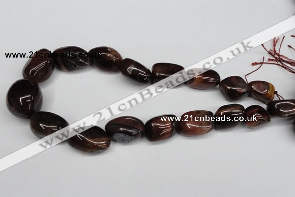 CNG93 15.5 inches 15*20mm - 20*30mm nuggets tiger eye gemstone beads