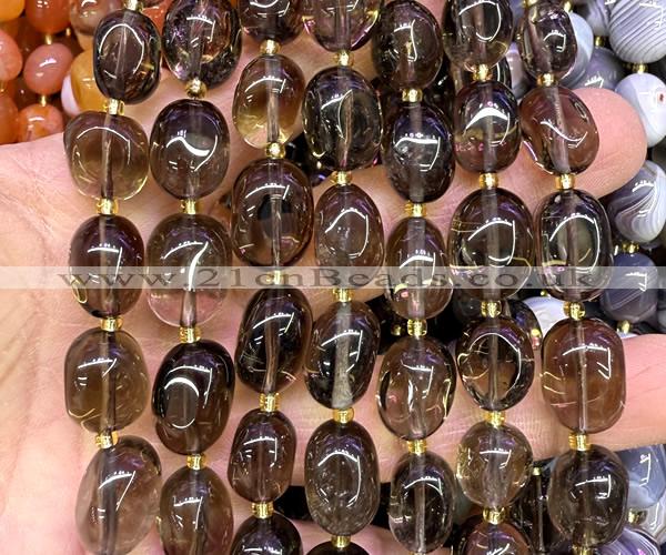 CNG9331 15 inches 10*14mm - 13*18mm nuggets smoky quartz beads