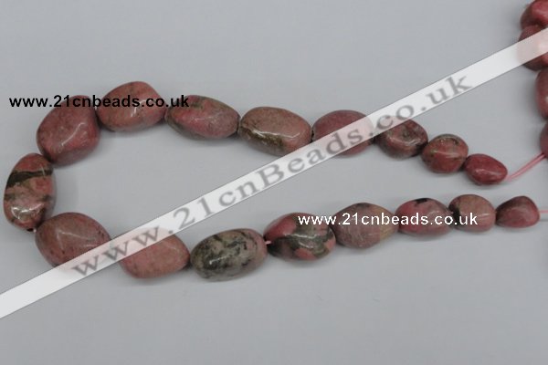 CNG94 15.5 inches 12*14mm - 20*35mm nuggets rhodochrosite gemstone beads