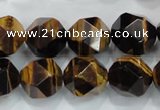 CNG940 15 inches 16mm faceted nuggets yellow tiger eye beads