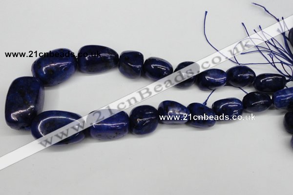 CNG98 15.5 inches 15*20mm - 20*35mm nuggets dyed lapis lazuli beads