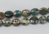 CNI10 16 inches 8*10mm oval natural imperial jasper beads wholesale