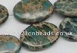 CNI12 16 inches 20*30mm oval natural imperial jasper beads wholesale