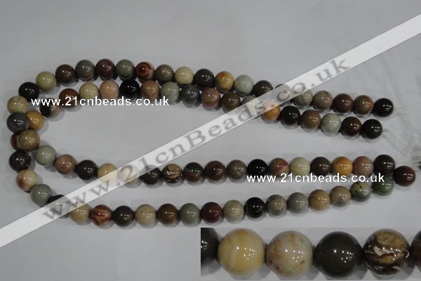 CNI203 15.5 inches 10mm round imperial jasper beads wholesale