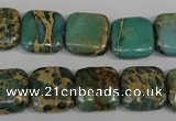 CNI25 15.5 inches 14*14mm square natural imperial jasper beads