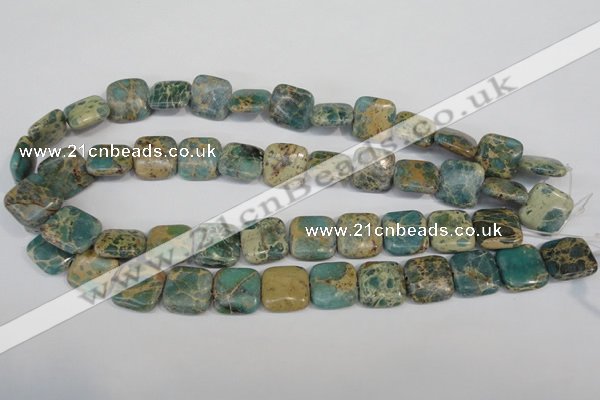 CNI26 15.5 inches 16*16mm square natural imperial jasper beads