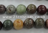 CNI304 15.5 inches 12mm round imperial jasper beads wholesale