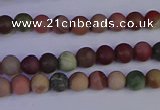CNI360 15.5 inches 4mm round matte imperial jasper beads wholesale