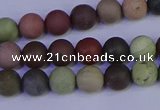 CNI361 15.5 inches 6mm round matte imperial jasper beads wholesale