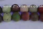 CNI363 15.5 inches 10mm round matte imperial jasper beads wholesale